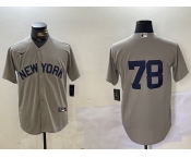 Men's New York Yankees #78 Kellin Deglan Grey Field of Dreams Cool Base Jersey