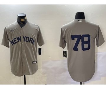 Men's New York Yankees #78 Kellin Deglan Grey Field of Dreams Cool Base Jersey