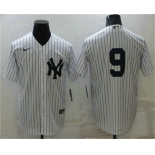 Men's New York Yankees #9 Roger Maris White No Name Stitched MLB Nike Cool Base Throwback Jersey