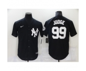 Men's New York Yankees #99 Aaron Judge Black Throwback Jersey