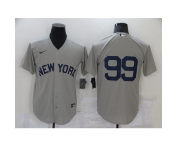 Men's New York Yankees #99 Aaron Judge Gray Game 2021 Field of Dreams Jersey