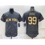 Men's New York Yankees #99 Aaron Judge Grey 2022 All Star Stitched Flex Base Nike Jersey