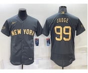 Men's New York Yankees #99 Aaron Judge Grey 2022 All Star Stitched Flex Base Nike Jersey