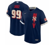 Men's New York Yankees #99 Aaron Judge Nike Navy 2021 MLB All-Star Game Replica Player Jersey