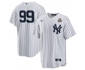 Men's New York Yankees #99 Aaron Judge White 2024 World Series Cool Base Stitched Baseball Jersey