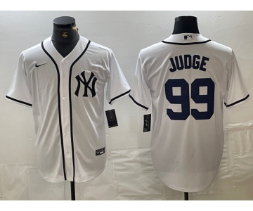 Men's New York Yankees #99 Aaron Judge White Fashion Cool Base Jersey