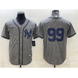 Men's New York Yankees #99 Aaron Judgey No Name Grey Gridiron Cool Base Stitched Jerseys