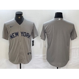 Men's New York Yankees Blank 2021 Grey Field of Dreams Cool Base Stitched Baseball Jersey