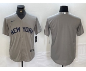 Men's New York Yankees Blank 2021 Grey Field of Dreams Cool Base Stitched Baseball Jersey