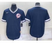 Men's New York Yankees Blank Blue Nike Cooperstown Collection Legend V Neck Jersey