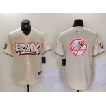 Men's New York Yankees Blank Cream Vapor Limited Stitched Baseball Jerseys