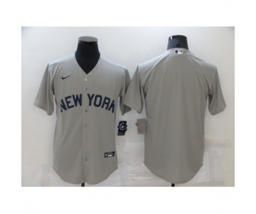 Men's New York Yankees Blank Gray Game 2021 Field of Dreams Jersey