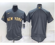 Men's New York Yankees Blank Grey 2022 All Star Stitched Flex Base Nike Jersey