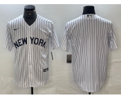 Men's New York Yankees Blank White 2024 Cool Base Stitched Jerseys