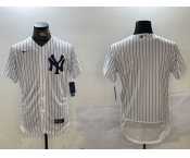 Men's New York Yankees Blank White 2024 Flex Base Stitched Jersey