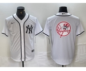 Men's New York Yankees Blank White Cool Base Stitched Jerseys