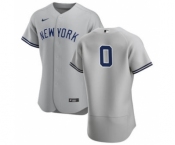 Men's Nike New York Yankees #0 Adam Ottavino Gray Road 2020 Authentic Player Baseball Jersey