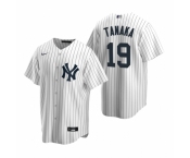 Men's Nike New York Yankees #19 Masahiro Tanaka White Home Stitched Baseball Jersey