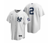 Men's Nike New York Yankees #2 Derek Jeter White 2020 Hall of Fame Induction Stitched Baseball Jersey