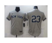 Men's Nike New York Yankees #23 Don Mattingly Grey Road Flex Base Authentic Collection Jersey