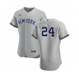 Men's Nike New York Yankees #24 Gary Sanchez Gray Road 2020 Authentic Player Baseball Jersey