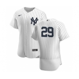 Men's Nike New York Yankees #29 Gio Urshela White Navy Home 2020 Authentic Player Baseball Jersey