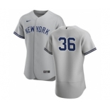 Men's Nike New York Yankees #36 Mike Ford Gray Road 2020 Authentic Player Baseball Jersey