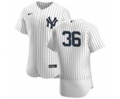 Men's Nike New York Yankees #36 Mike Ford White Navy Home 2020 Authentic Player Baseball Jersey