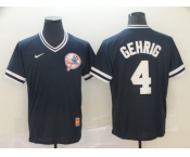 Men's Nike New York Yankees #4 Lou Gehrig Navy Blue M&N MLB Jersey