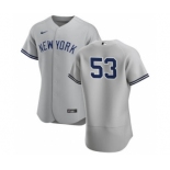 Men's Nike New York Yankees #53 Zack Britton Gray Road 2020 Authentic Player Baseball Jersey