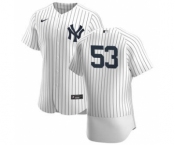 Men's Nike New York Yankees #53 Zack Britton White Navy Home 2020 Authentic Player Baseball Jersey