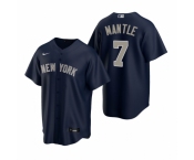 Men's Nike New York Yankees #7 Mickey Mantle Navy Alternate Stitched Baseball Jersey