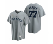 Men's Nike New York Yankees #77 Clint Frazier Gray Cooperstown Collection Road Stitched Baseball Jersey