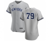 Men's Nike New York Yankees #79 Nick Nelson Gray Road 2020 Authentic Player Baseball Jersey