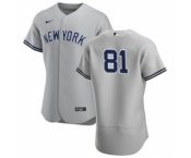 Men's Nike New York Yankees #81 Luis Gil Gray Road 2020 Authentic Player Baseball Jersey