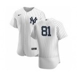 Men's Nike New York Yankees #81 Luis Gil White Navy Home 2020 Authentic Player Baseball Jersey