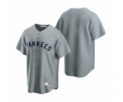 Men's Nike New York Yankees Blank Gray Cooperstown Collection Road Stitched Baseball Jersey