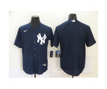 Men's Nike New York Yankees Blank Navy Blue Alternate Stitched Baseball Jersey