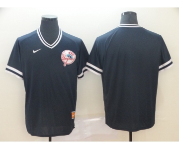 Men's  Nike New York Yankees Blank Navy Blue M&N  MLB Jersey