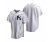 Men's Nike New York Yankees Blank White Cooperstown Collection Home Stitched Baseball Jersey