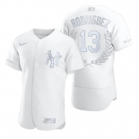 New York Yankees #13 Alex Rodriguez Men's Nike Platinum MLB MVP Limited Player Edition Jersey