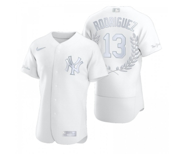 New York Yankees #13 Alex Rodriguez Men's Nike Platinum MLB MVP Limited Player Edition Jersey