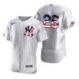 New York Yankees #26 DJ LeMahieu Men's Nike White Fluttering USA Flag Limited Edition Authentic MLB Jersey