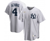 New York Yankees #4 Lou Gehrig Nike Home Cooperstown Collection Player MLB Jersey White