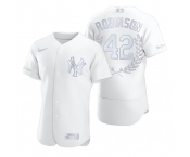 New York Yankees #42 Jackie Robinson Men's Nike Platinum MLB MVP Limited Player Edition Jersey