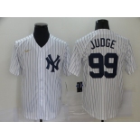 New York Yankees  #99 Aaron Judge Nike Home Cooperstown Collection Player MLB Jersey White