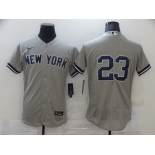 Nike Men's Majestic New York Yankees #23 Don Mattingly Grey Home Flexbase Authentic Collection MLB Jersey