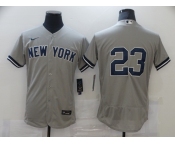 Nike Men's Majestic New York Yankees #23 Don Mattingly Grey Home Flexbase Authentic Collection MLB Jersey