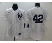 Nike Men's Majestic New York Yankees #42 Mariano Rivera White Home Flexbase Authentic Collection MLB Jersey