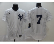 Nike Men's Majestic New York Yankees #7 Mickey Mantle White Home Flexbase Authentic Collection MLB Jersey